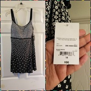 Black and White Swim Dress